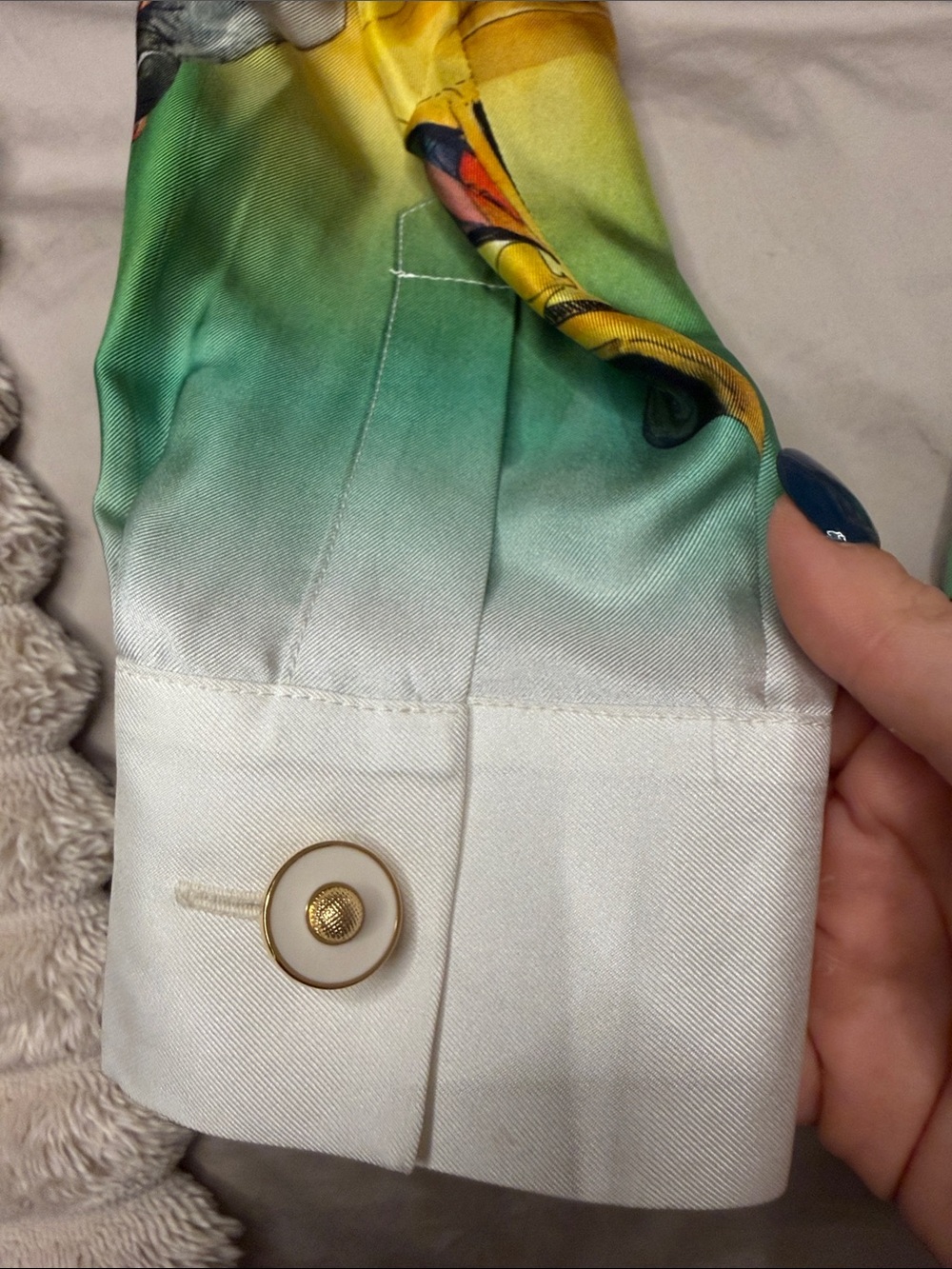 Casablanca Graphic Silk-Blend Shirt - Picture 9 of 10